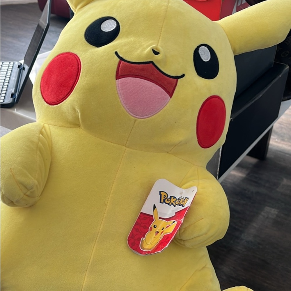 Cute Pikachu Plush with Red Cheeks